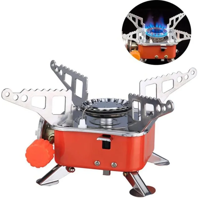 Camping Cooking On Fire - Portable Mini Square Stove Outdoor Folding