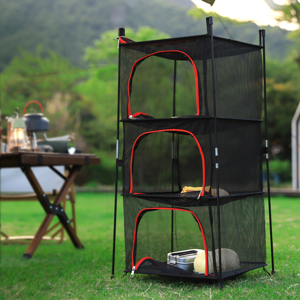 Camping Cooking And Eating - Camping Storage Drying Net 3 Layer