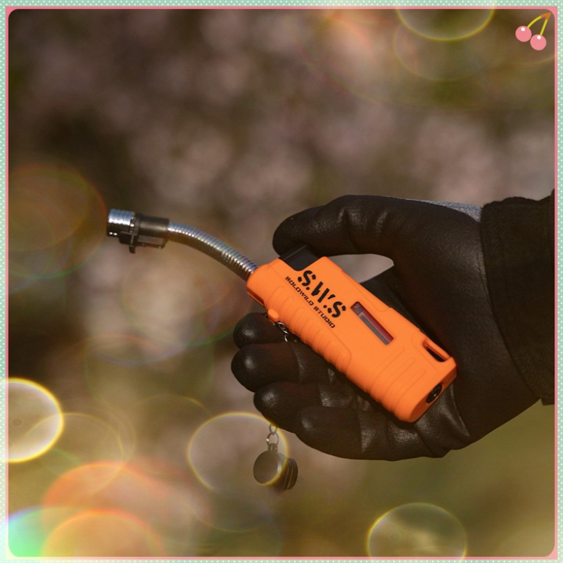 Camping Cooking Device - Waterproof Retractable Butane Lighter with Visible