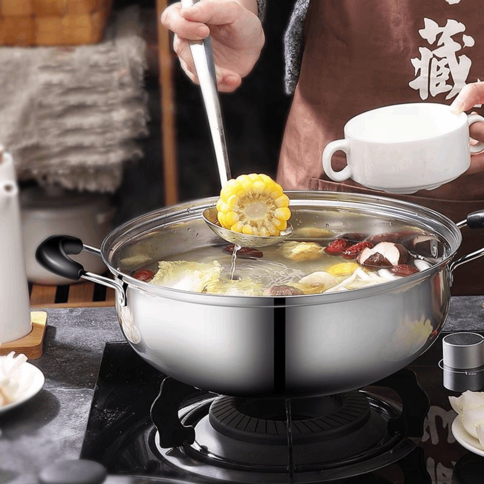 Camping Cooking Kitchen - Chinese Shabu Shabu Pot Cooking Pot