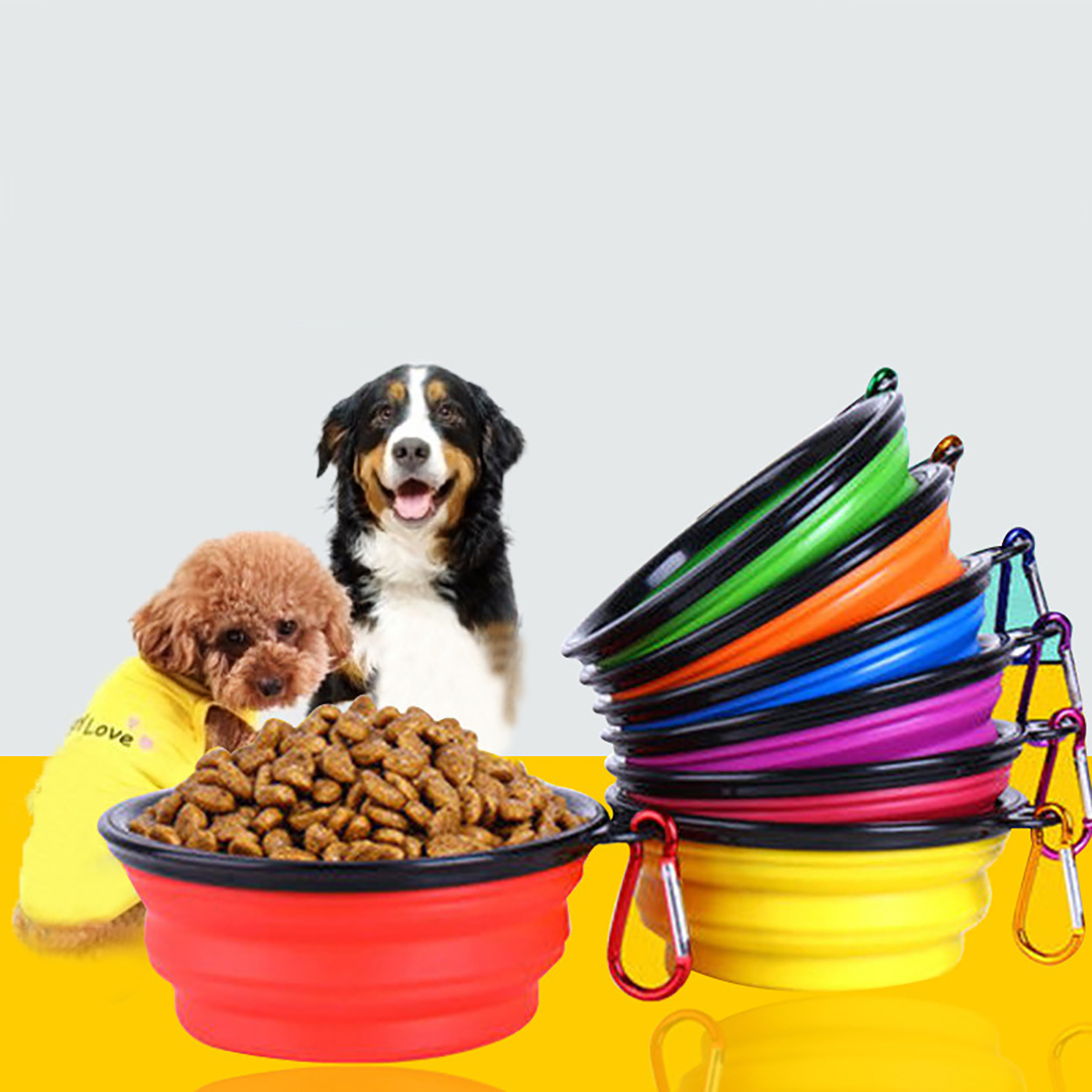 Camping Cooking And Eating - Collapsible Pet Silicone Dog Food Water