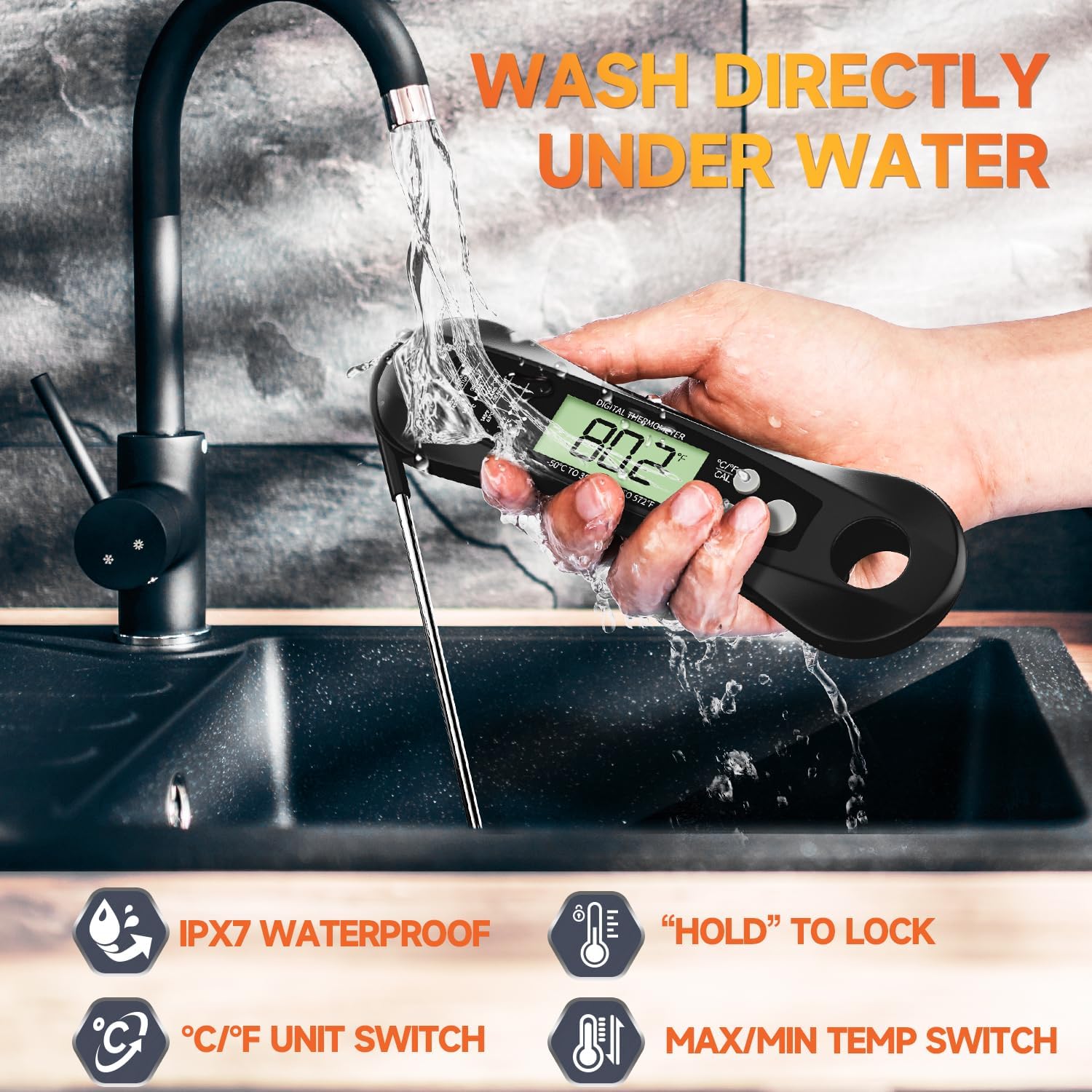 Digital Meat Thermometer Water - Camping Cooking Meat のレビューと価格