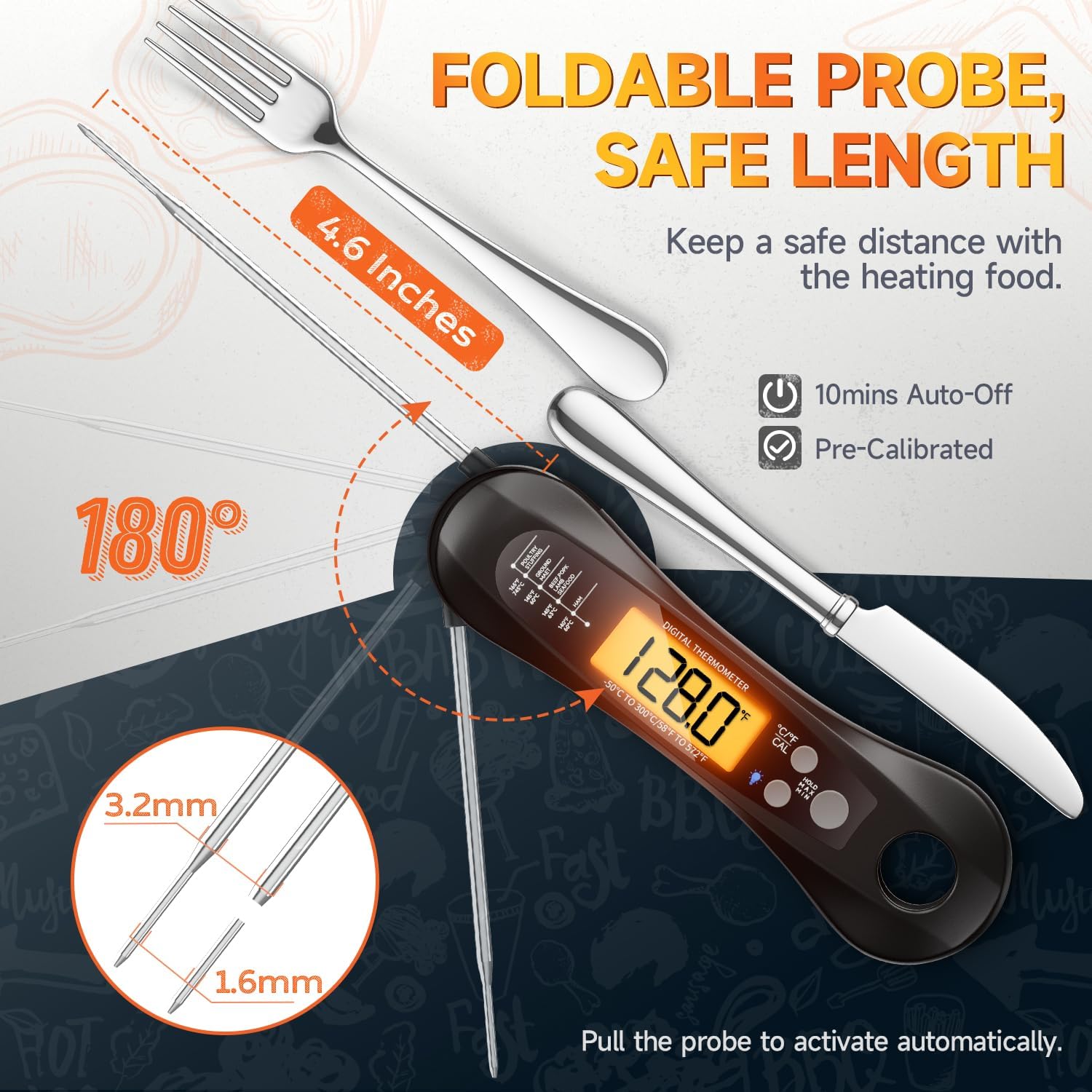 Digital Meat Thermometer Water - Camping Cooking Meat のレビューと価格