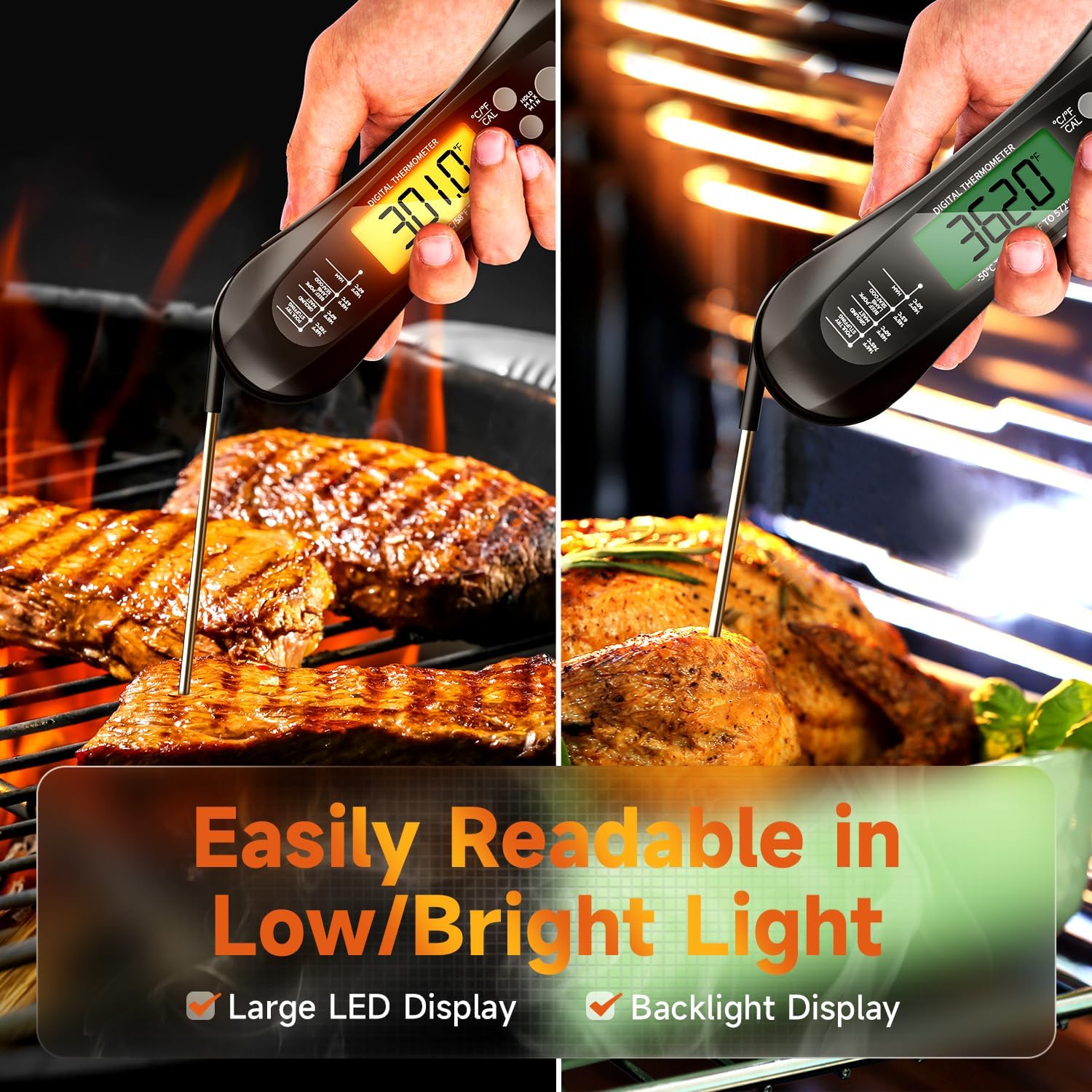 Digital Meat Thermometer Water - Camping Cooking Meat のレビューと価格