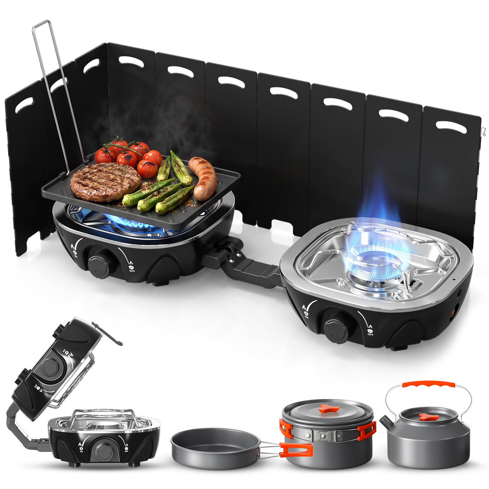 2-Burner Pro Camping Stove,240 - Camping Cooking Propane のレビューと価格
