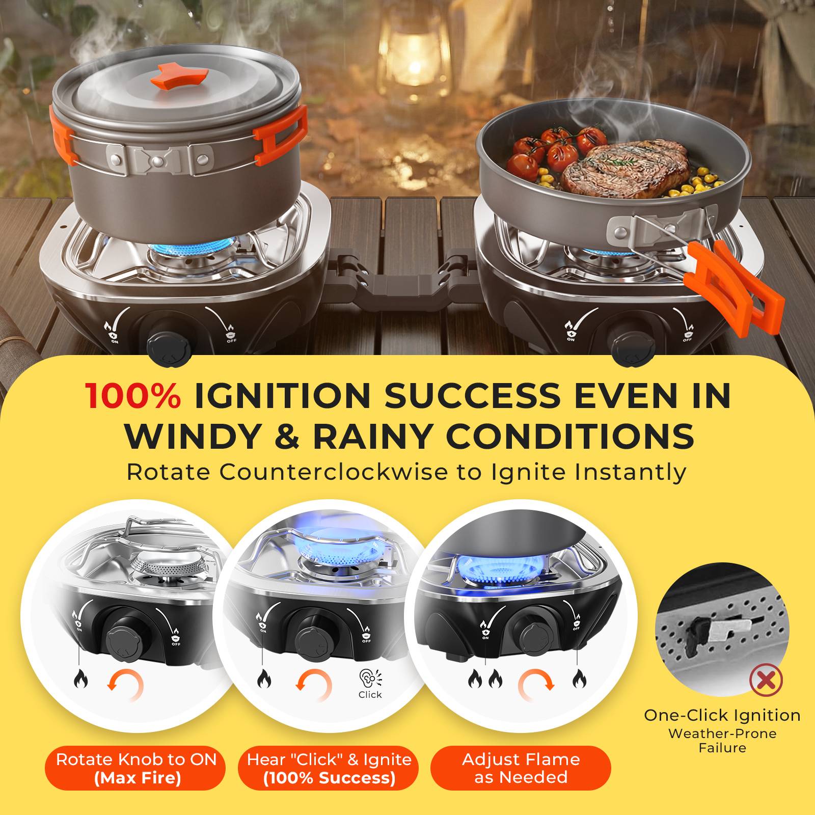 2-Burner Pro Camping Stove,240 - Camping Cooking Propane のレビューと価格