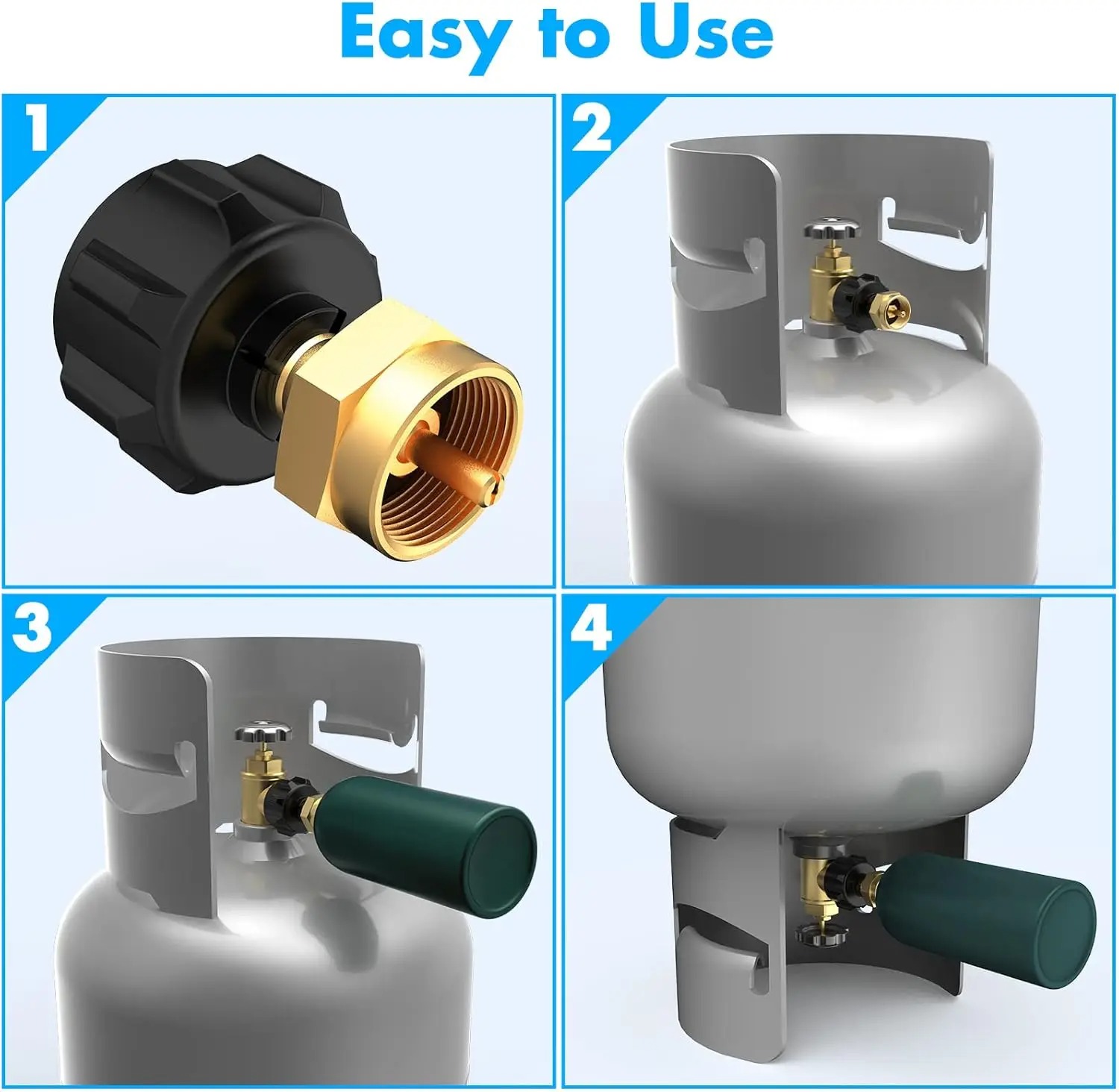 Brass Refill Adapter for 1LB B - Camping Cooking Propane のレビューと価格