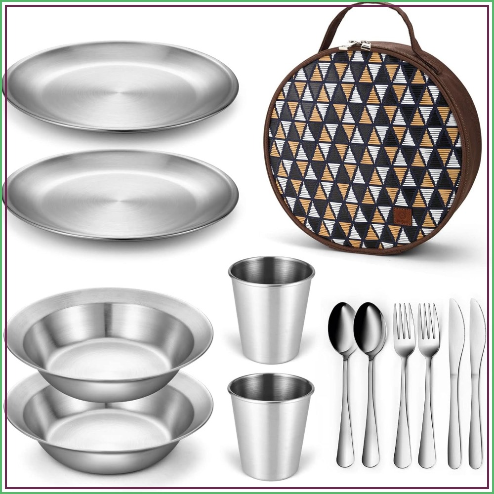 Stainless Steel Camping Mess K - Camping Cooking Backpack のレビューと価格