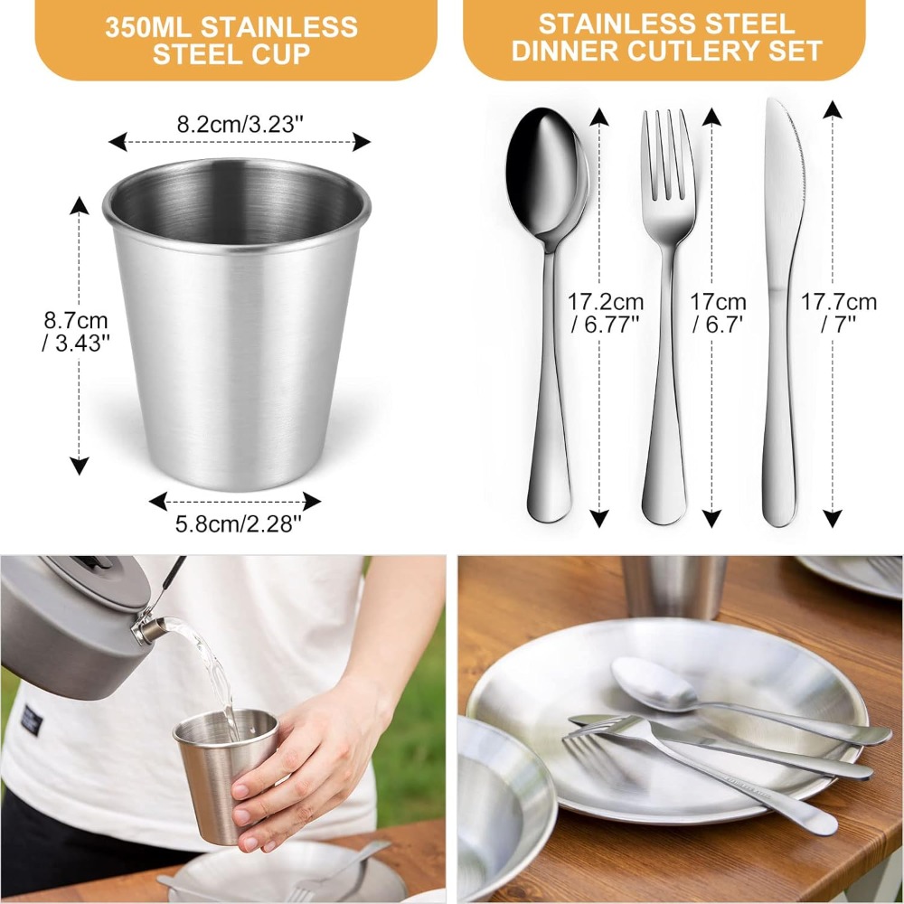 Stainless Steel Camping Mess K - Camping Cooking Backpack のレビューと価格