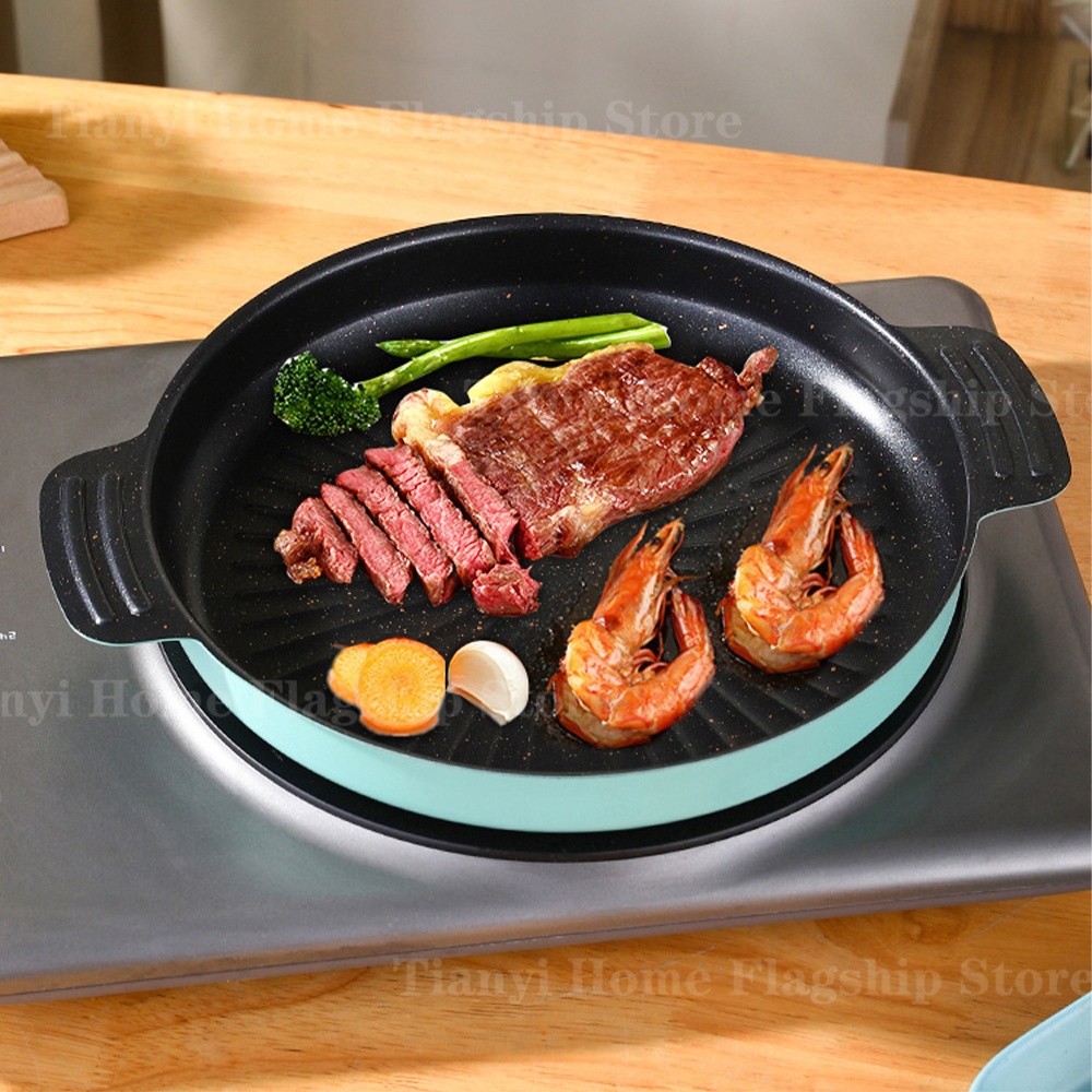 Grill Pan Round Non-Stick Barb - Camping Cooking Device のレビューと価格