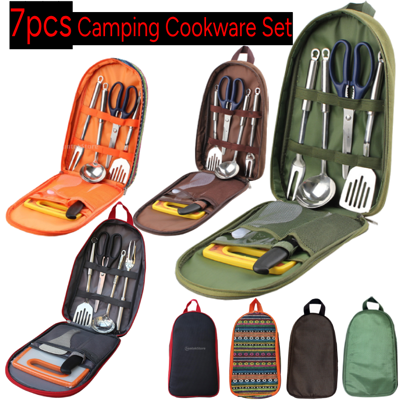 7pcs Camping Kitchen Utensil S - Camping Cooking Meat のレビューと価格