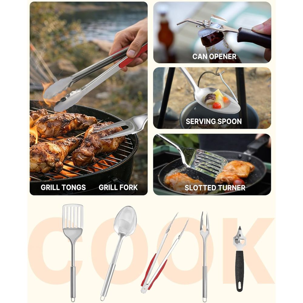 Compact Camping Kitchen Set wi - Camping Cooking Kitchen のレビューと価格