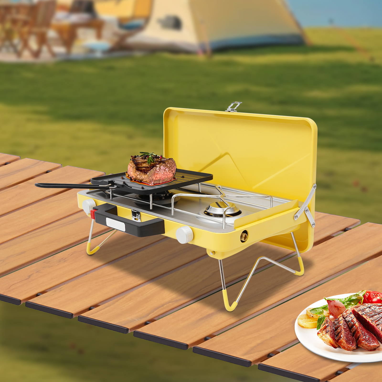 Portable Outdoor Gas Stove,Cam - Camping Cooking Propane のレビューと価格