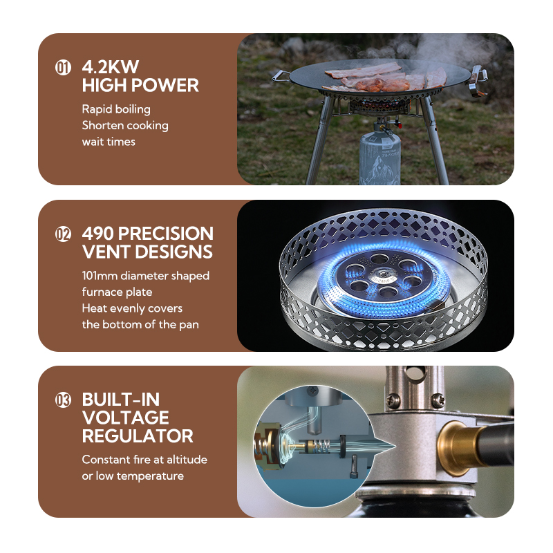 Campingmoon OD-4 Aluminum Allo - Camping Cooking Propane のレビューと価格