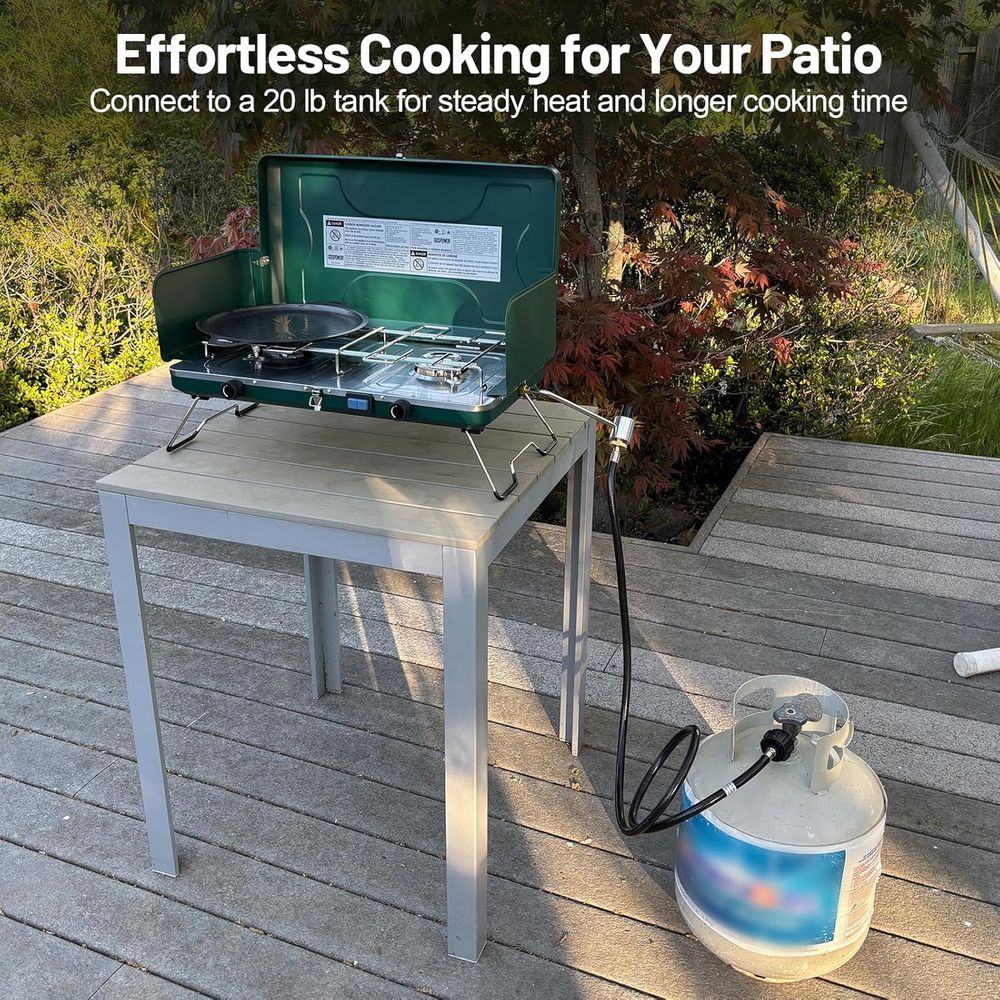 Portable 20,000 BTU Dual Burne - Camping Cooking Propane のレビューと価格
