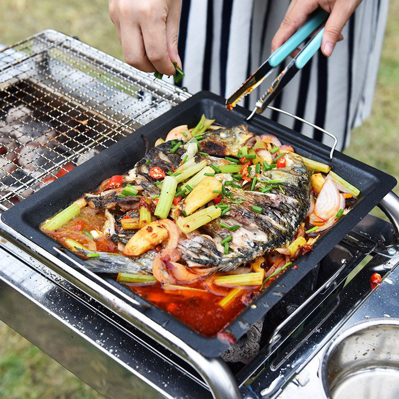 Outdoors Thick Square Grill Pa - Camping Cooking Griddle のレビューと価格