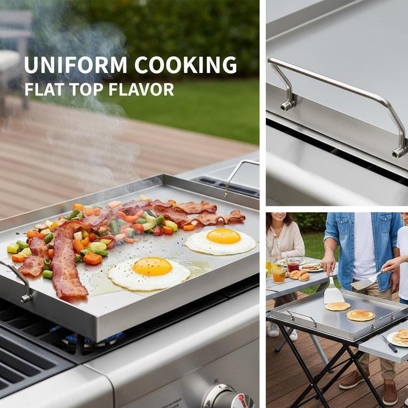 Flat Top Grill Plate 23x16 inc - Camping Cooking Griddle のレビューと価格