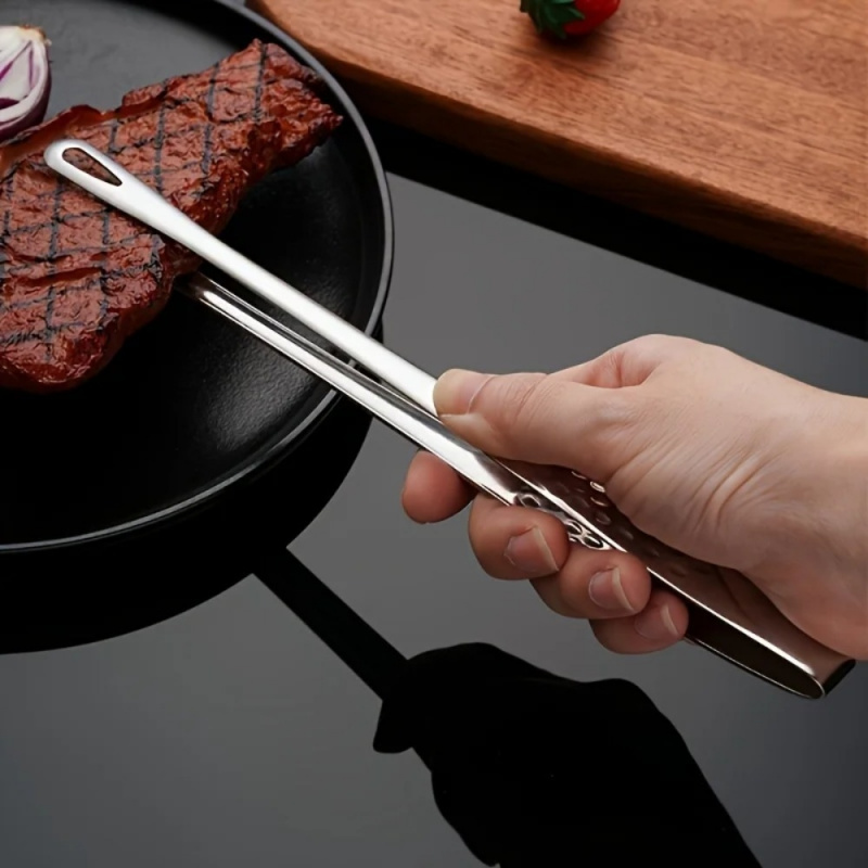 Stainless Steel BBQ Grill Tong - Camping Cooking Meat のレビューと価格