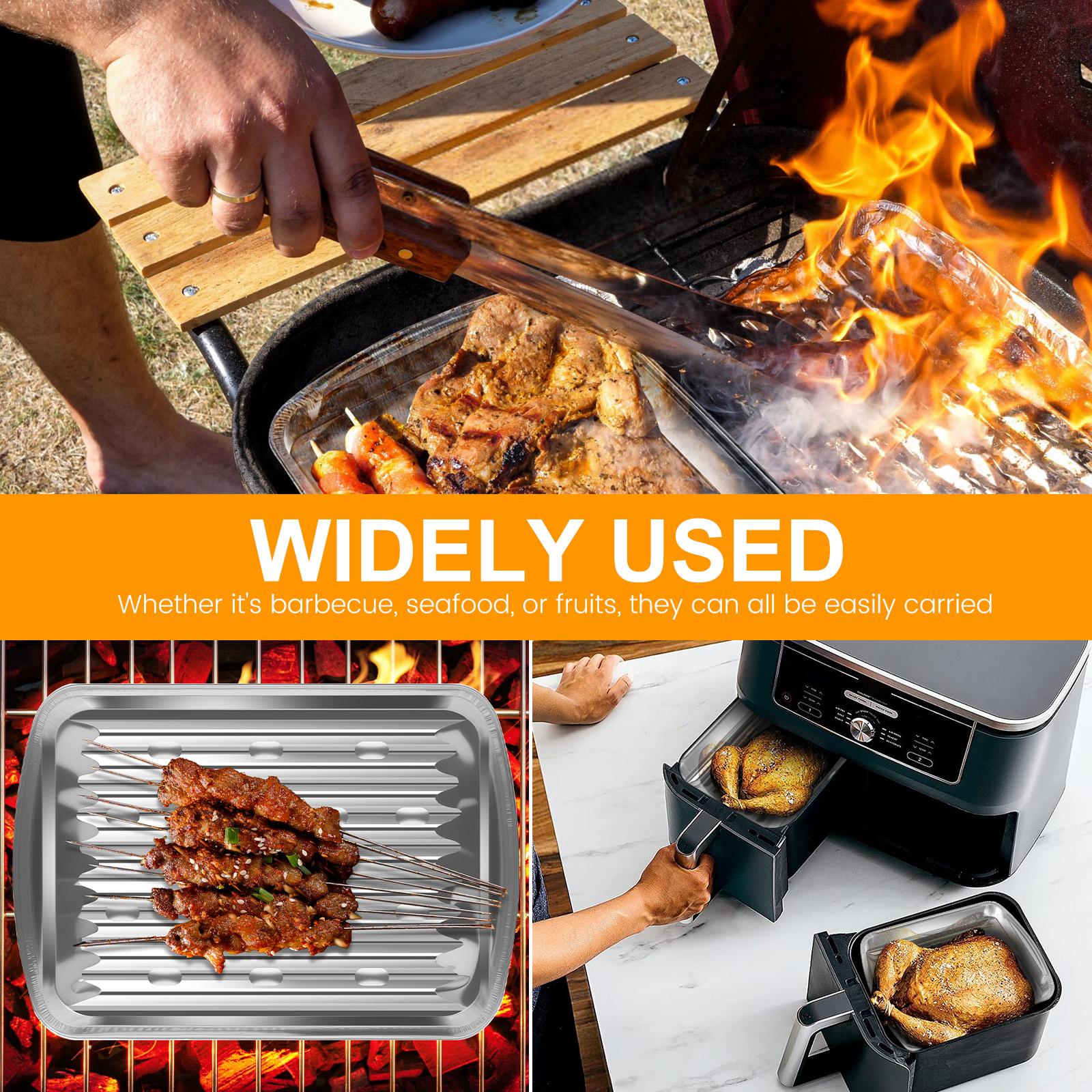 Aluminum Foil Trays Non-Stick  - Camping Cooking Kitchen のレビューと価格