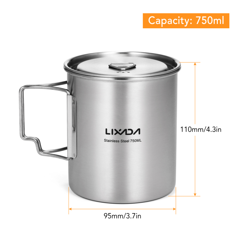 Lixada 750ml Cup Outdoor Stain - Camping Cooking Backpack のレビューと価格