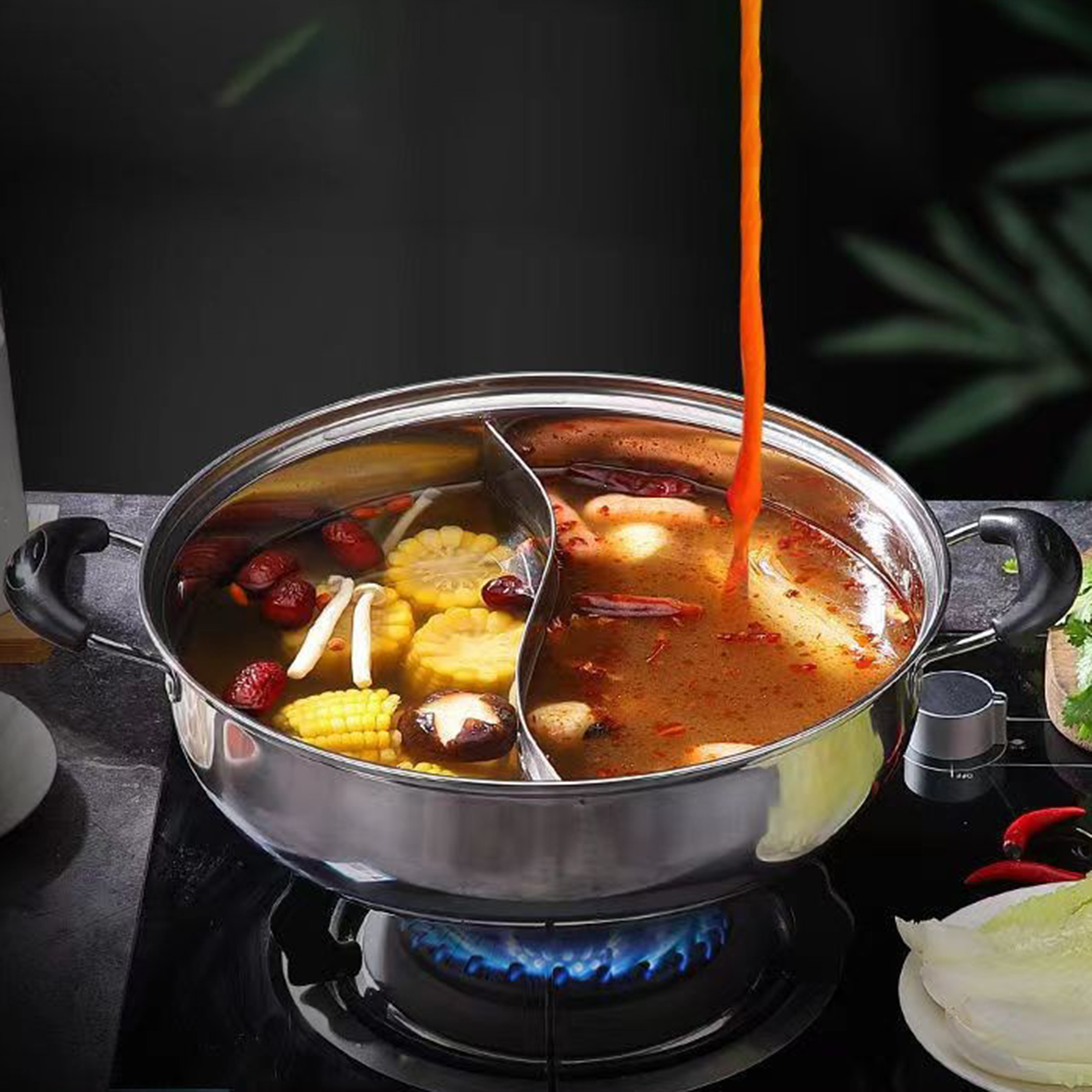 Chinese Shabu Shabu Pot Cookin - Camping Cooking Kitchen のレビューと価格