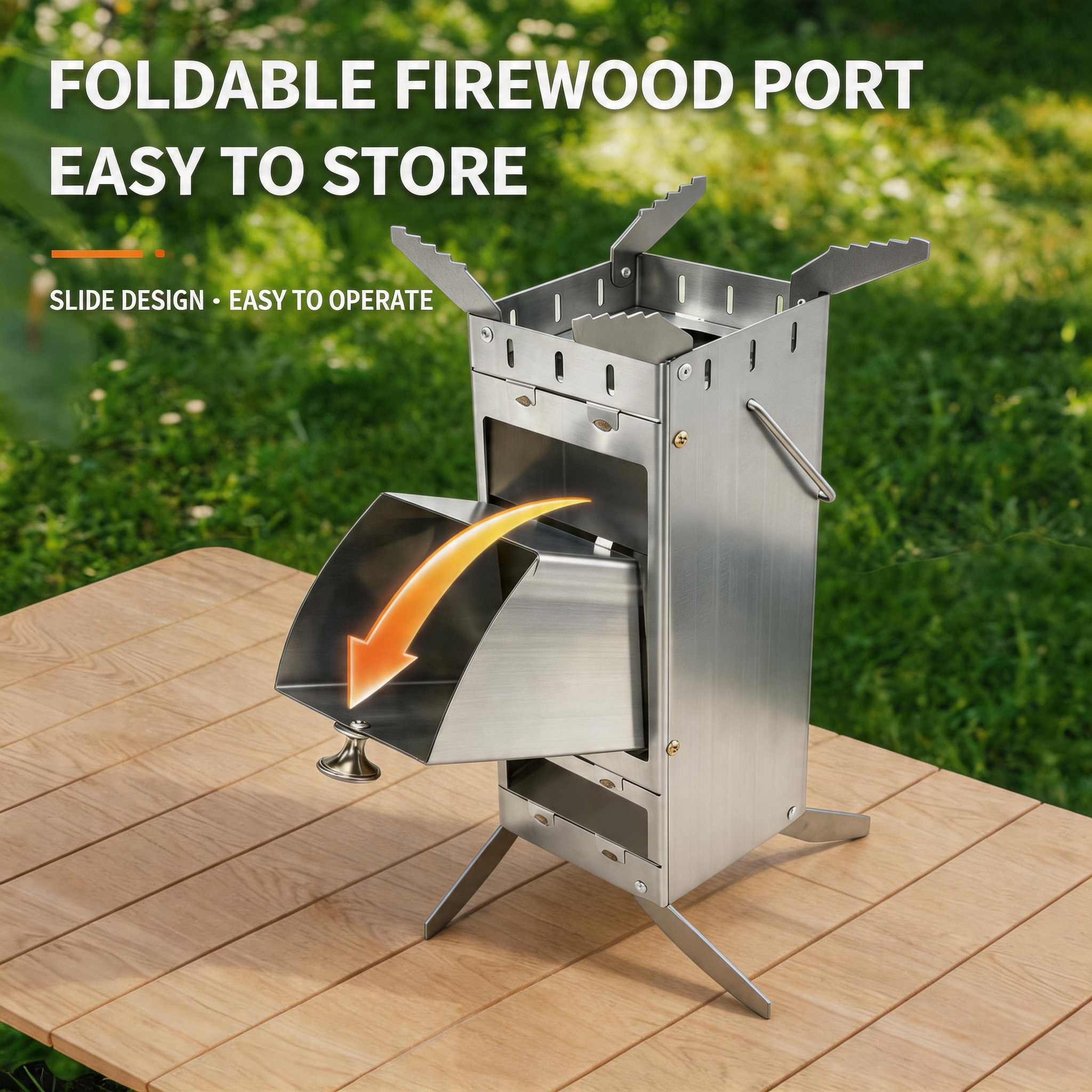 Portable Foldable Rocket Stove - Camping Cooking Kitchen のレビューと価格