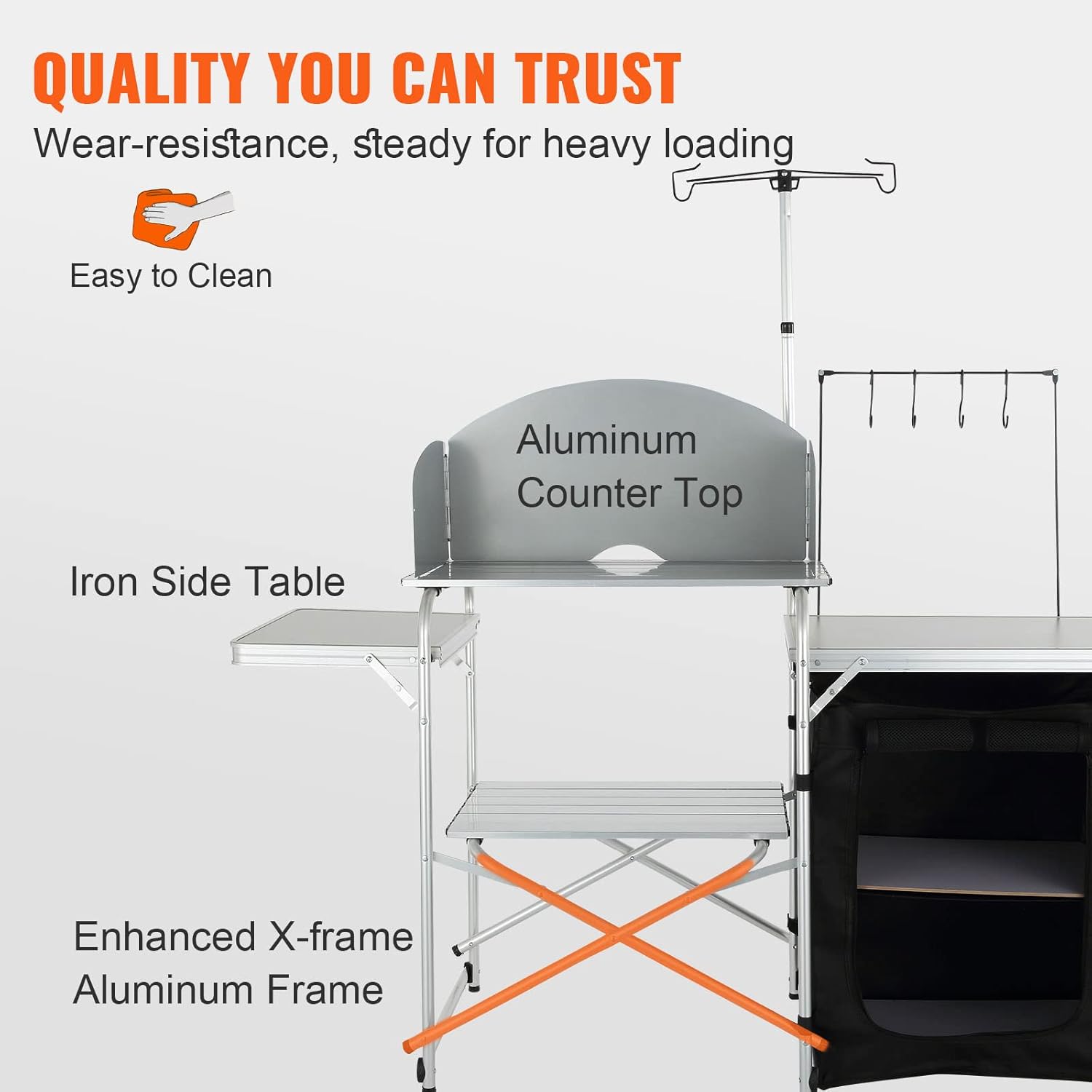 Camping Kitchen Table, Folding - Camping Cooking Kitchen のレビューと価格