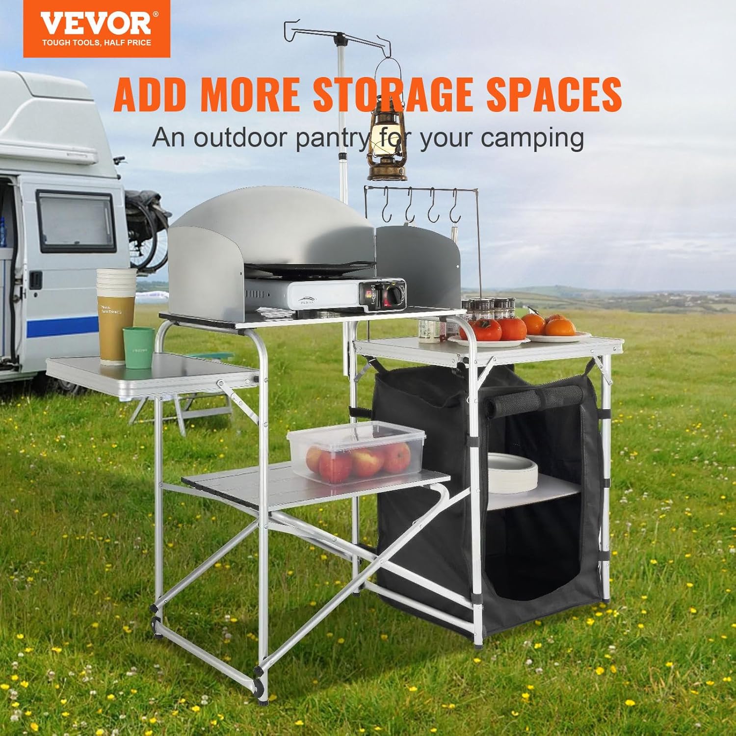Camping Kitchen Table, Folding - Camping Cooking Kitchen のレビューと価格