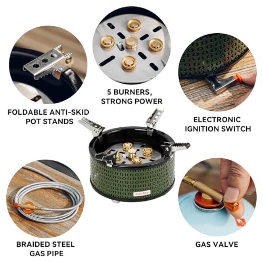 Portable Camping Gas Stove wit - Camping Cooking Propane のレビューと価格
