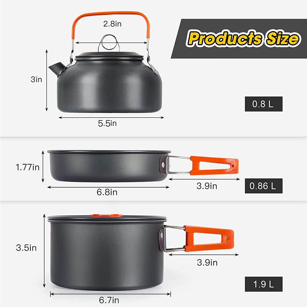 Outdoor camping cooking set, n - Camping Cooking Backpack のレビューと価格