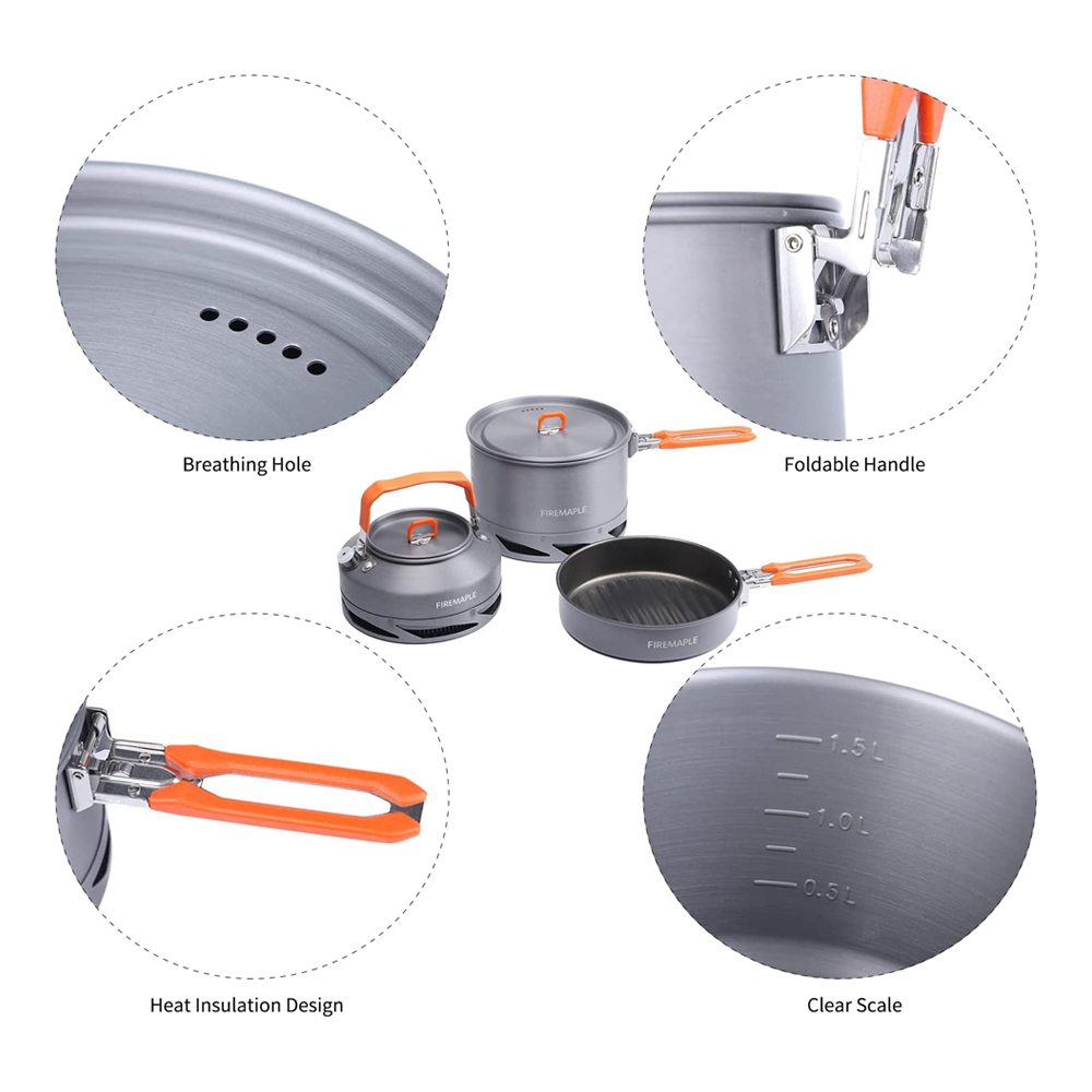Fire Maple Camping Cookware Ut - Camping Cooking Kitchen Set のレビューと価格