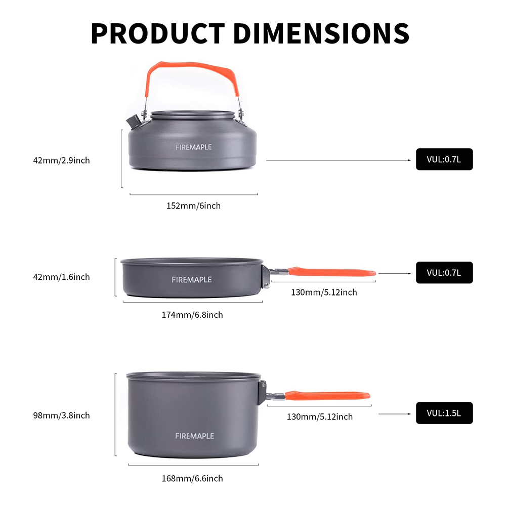 Fire Maple Picnic Pot Pan Set  - Camping Cooking On Fire のレビューと価格