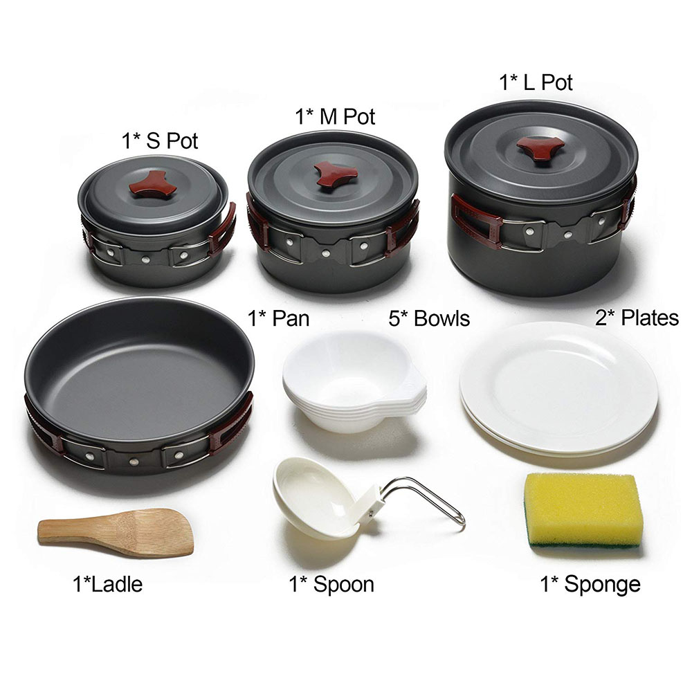 Outdoor Camping Cookware Kit N - Camping Cooking Kitchen Set のレビューと価格