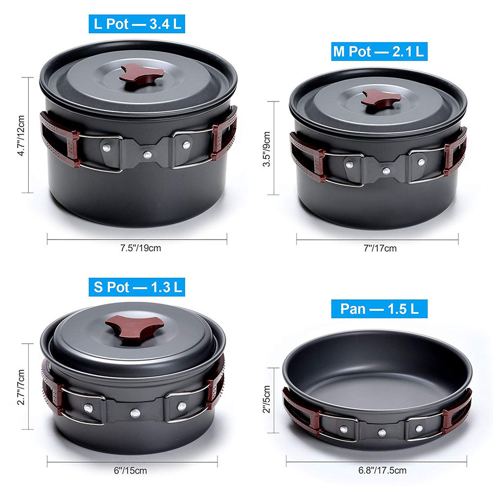 Outdoor Camping Cookware Kit N - Camping Cooking Kitchen Set のレビューと価格