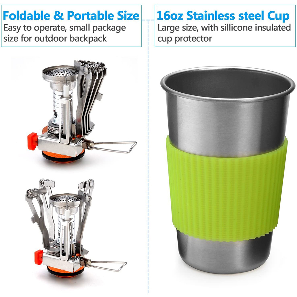 Camping Cookware Kit with Stov - Camping Cooking Device のレビューと価格