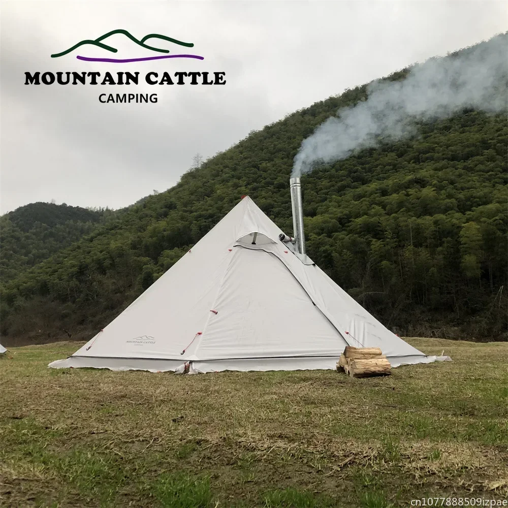 hot Pyramid Tent With Snow Ski - Camping Cooking Snow のレビューと価格